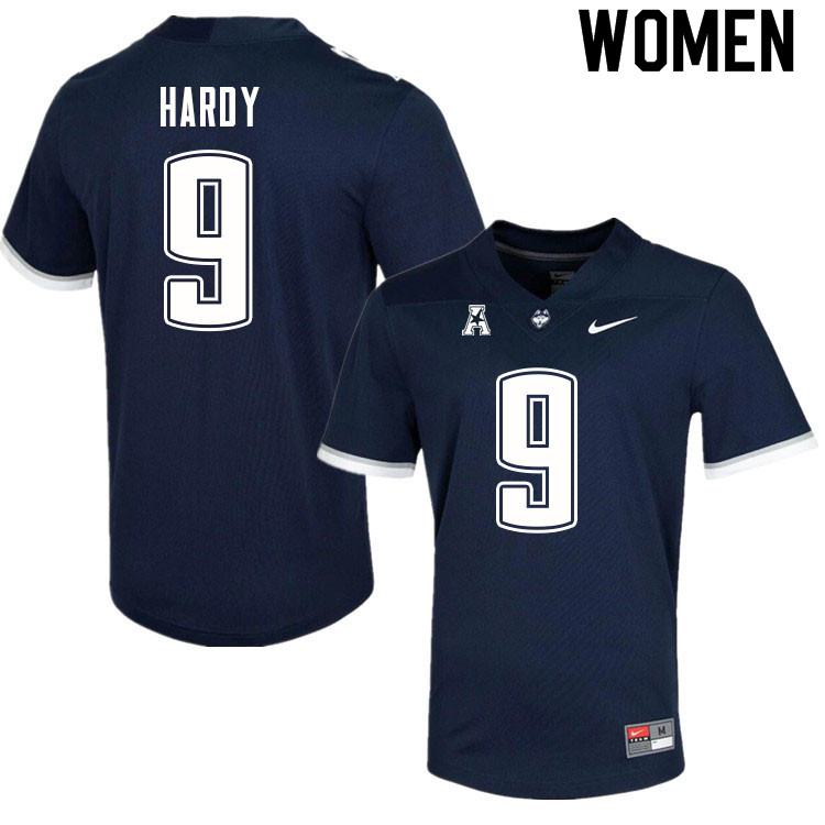 Women #9 Langston Hardy Uconn Huskies College Football Jerseys Sale-Navy - Click Image to Close